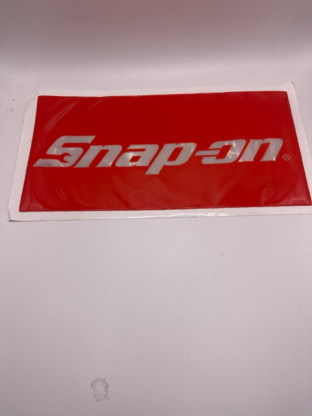Snap-on Tools Red Reflective Rectangle Sticker New